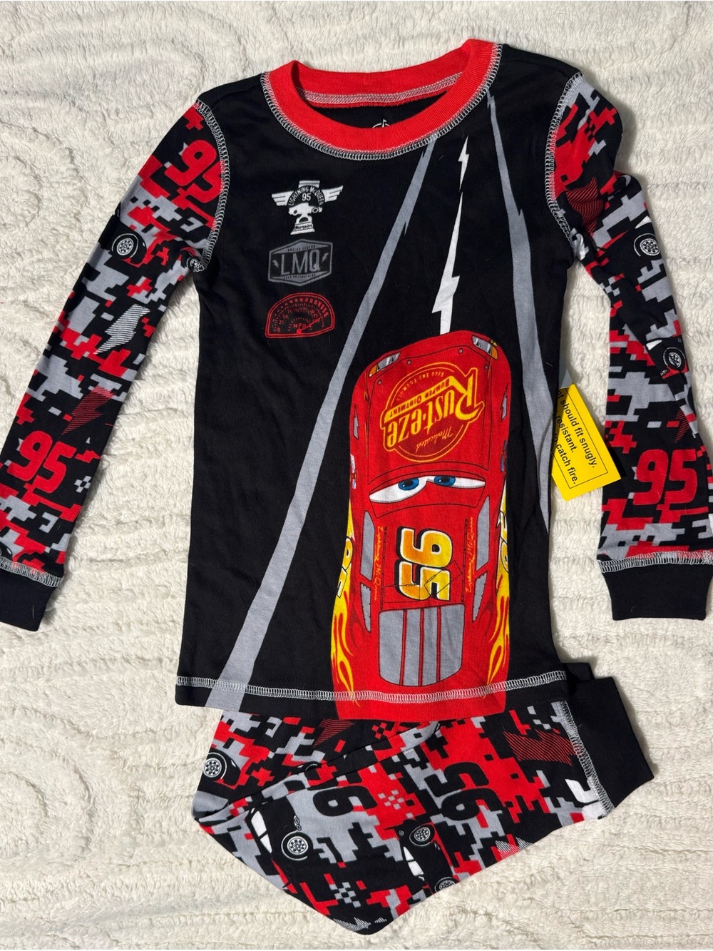 Disney Lightning McQueen Kids Pajama Set size 5